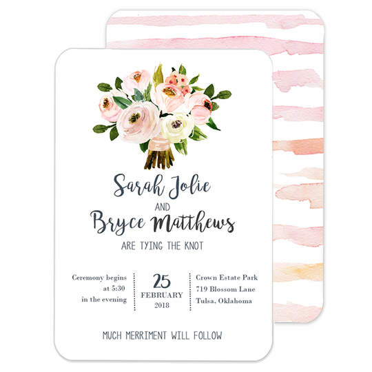 Pink Bouquet Invitations